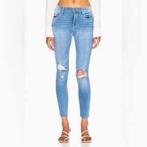 Frame Denim Le High Skinny Crop Stylish Blue Distressed Women's Jeans